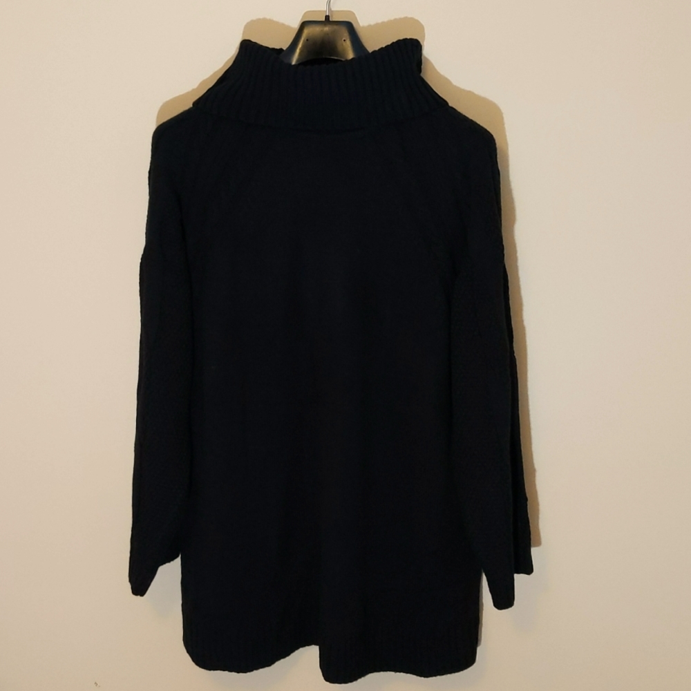 Joe Fresh| NWT Black Long Sleeve Textured Pattern Turtleneck Sweater Acrylic